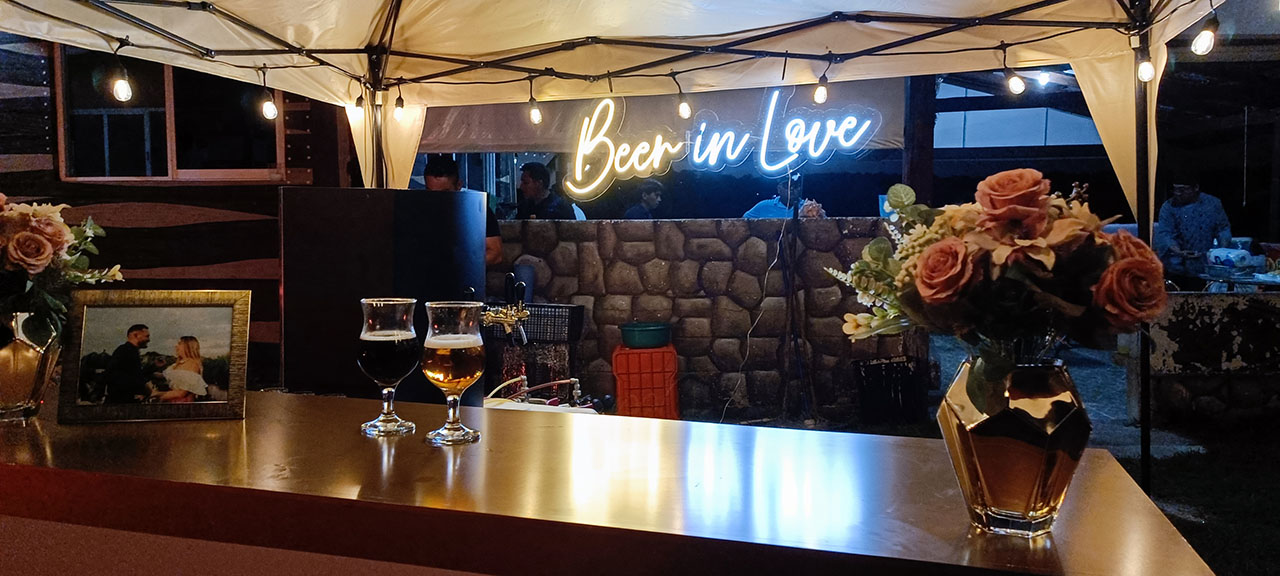 Bar con neon Beer in Love